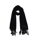 Ami Paris Black Leather Scarf